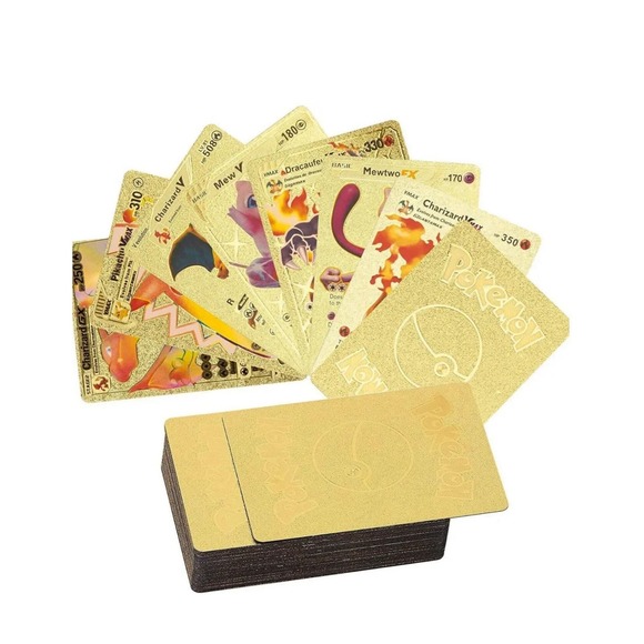 165 Pokemon Gold Foil Cards PACK CARDS TCG GX Vmax GX Card Charizard Rare New - Picture 12 of 16